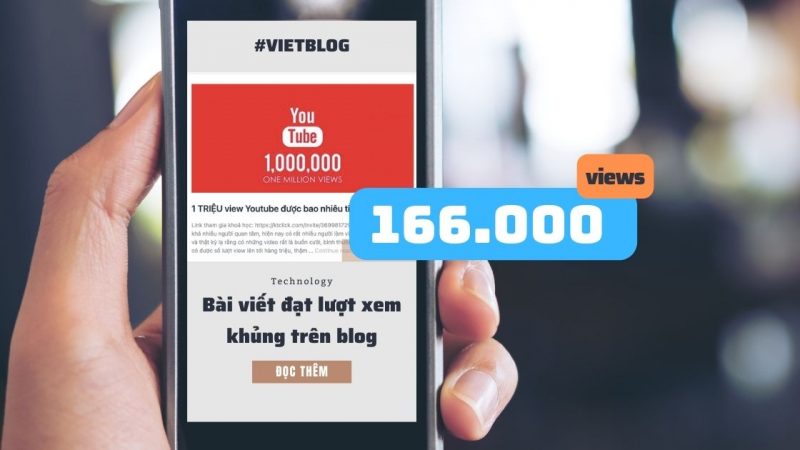 Hơn 166 nghìn lượt xem chỉ với 1 bài viết blog.