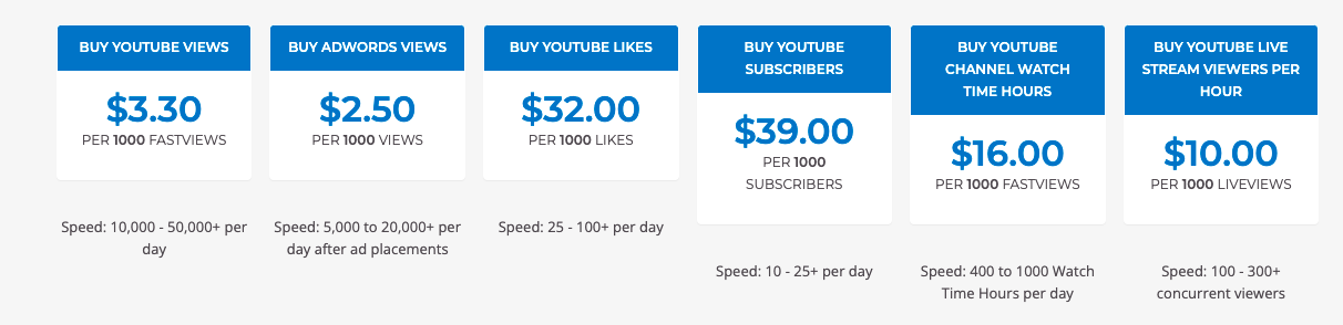 Giá tăng view youtube